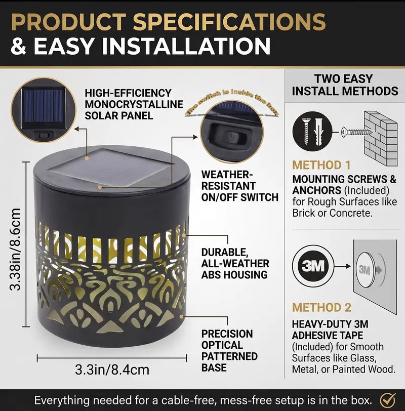 Solar Mandala Projector Light