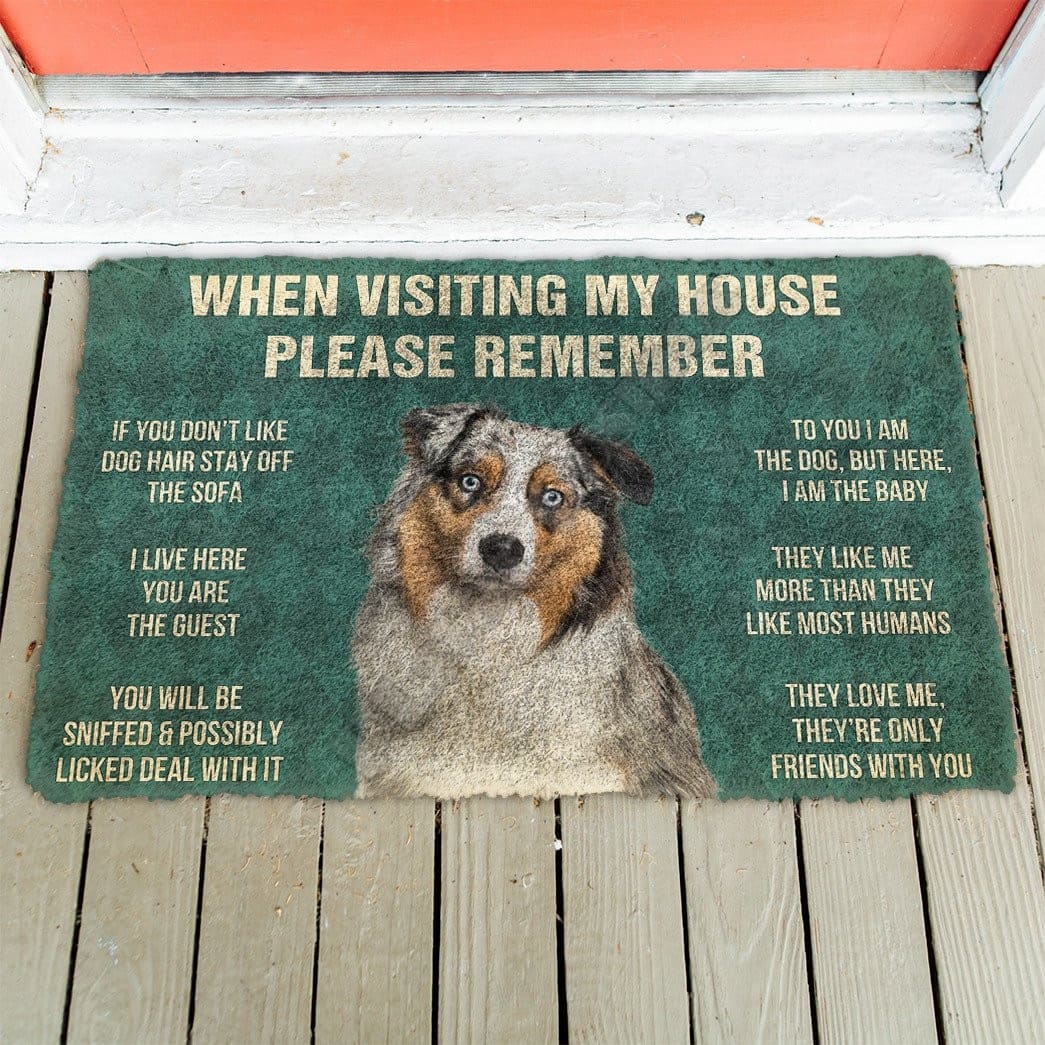 Australian Shepherd House Rules - Doormat