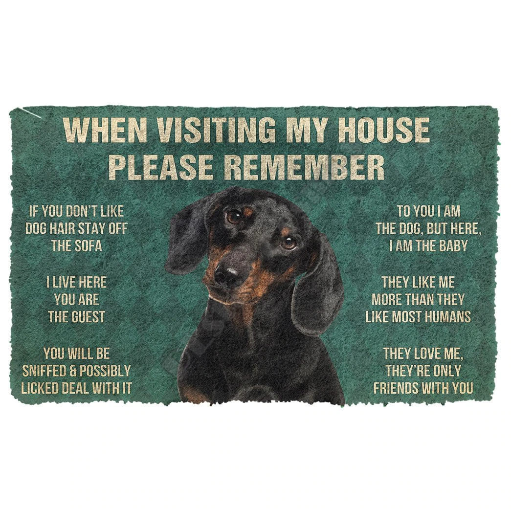 Dachshund House Rules - Doormat