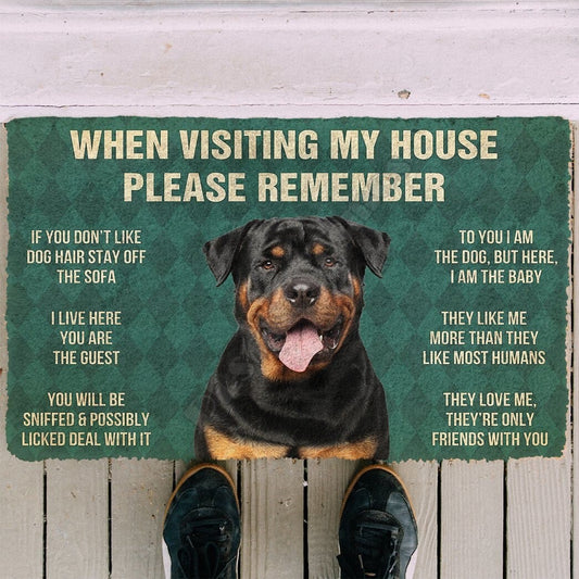Rottweiler House Rules - Doormat