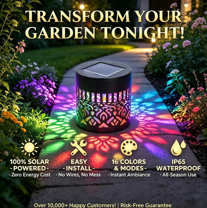 Solar Mandala Projector Light