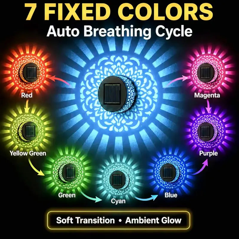 Solar Mandala Projector Light