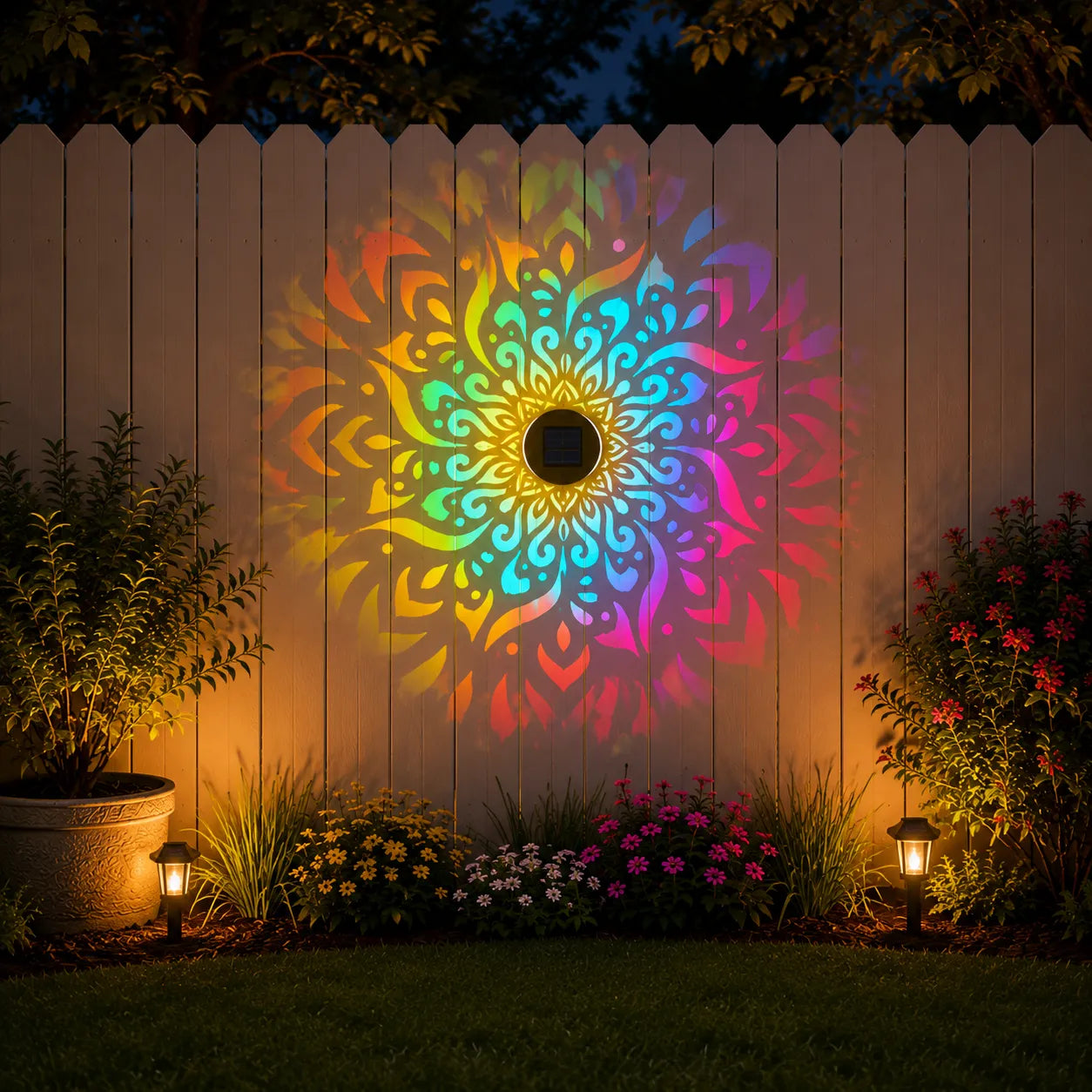 Solar Mandala Projector Light
