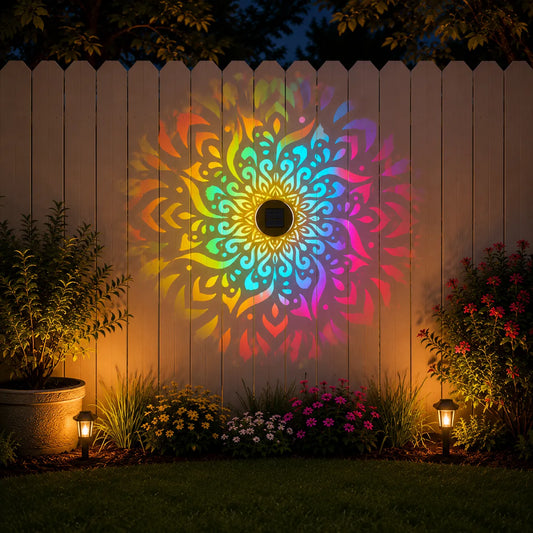 Solar Mandala Projector Light