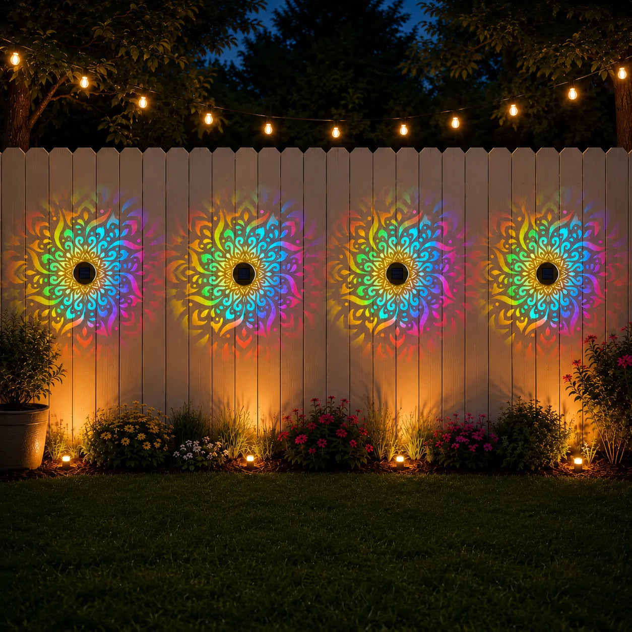 Solar Mandala Projector Light